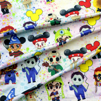 paint splatter printed fabric