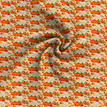 Load image into Gallery viewer, leaf leaves tree orange series stripe printed fabric
