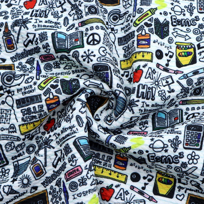 back to school printed fabric