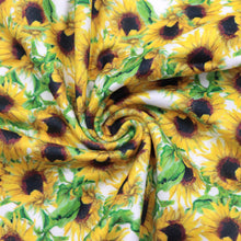 Load image into Gallery viewer, flower floral leaf leaves tree sunflower printed fabric
