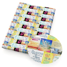 Load image into Gallery viewer, bible verses flower floral letters alphabet printed fabric
