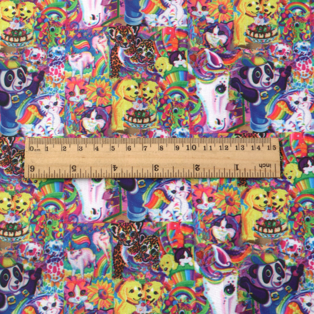 panda dog puppy printed fabric