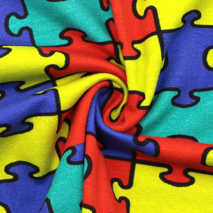 autism awareness printed fabric