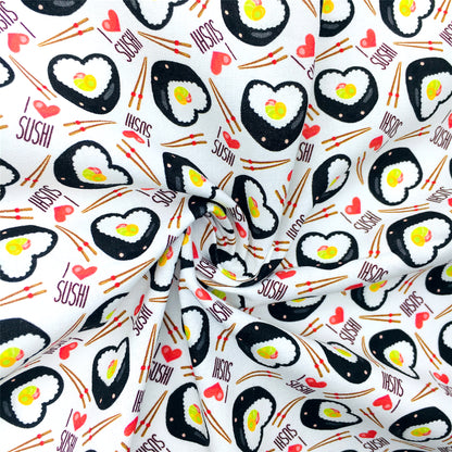 sushi printed fabric