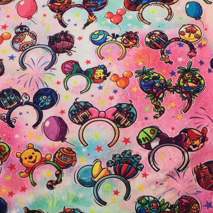 firework gradient color crochet headband hairband printed fabric