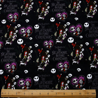 heart love printed fabric