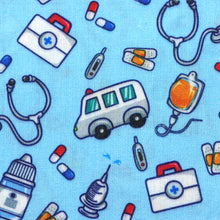 Load image into Gallery viewer, ambulance nurses doctor health printed fabric
