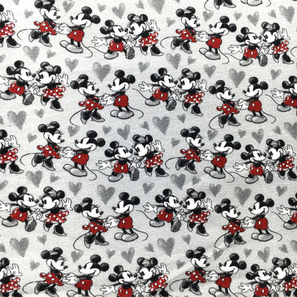 heart love valentines day black series printed fabric