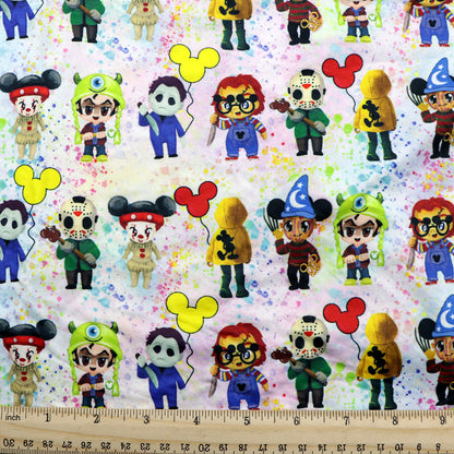 paint splatter printed fabric