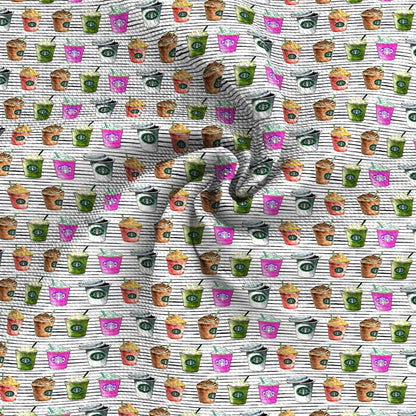 coffee printed fabric