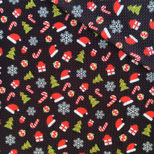 Load image into Gallery viewer, christmas day snowflake snow cap hat crutch present gift christmas tree printed fabric
