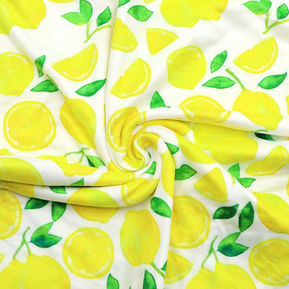fruit lemon printed fabric