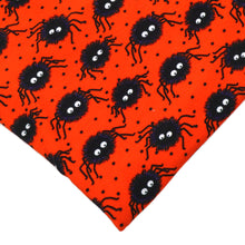Load image into Gallery viewer, orange series spider spider web dots spot printed fabric
