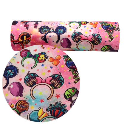 firework gradient color crochet headband hairband printed fabric