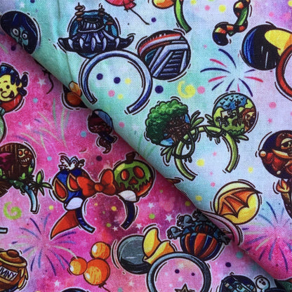 gradient color firework crochet headband hairband printed fabric