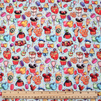 food cake cupcake ice cream popsicle printed fabric