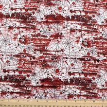 Load image into Gallery viewer, spider spider web blood printed fabric
