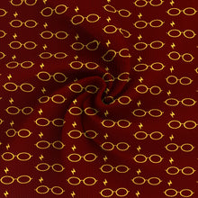 Load image into Gallery viewer, red series glasses lightning printed fabric
