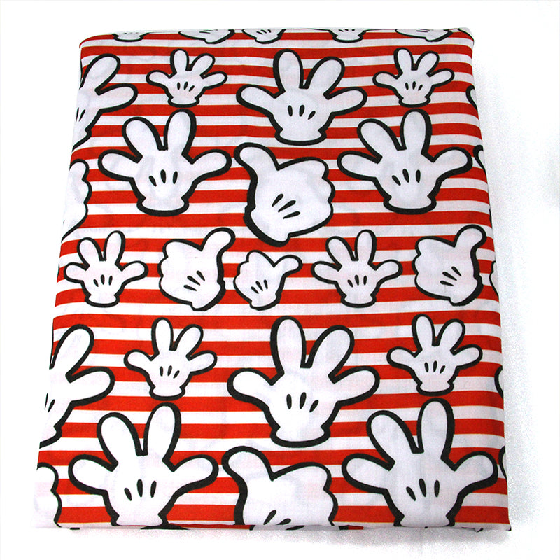gloves stripe hand palm printed fabric