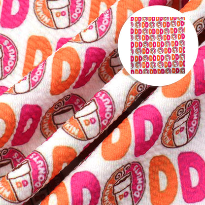 drinks dunkin donuts printed fabric