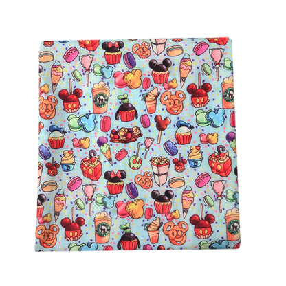 food cake cupcake ice cream popsicle printed fabric