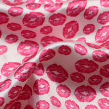Load image into Gallery viewer, lipstick lips valentines day printed fabric
