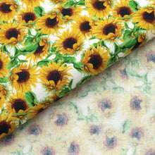 Load image into Gallery viewer, flower floral leaf leaves tree sunflower printed fabric
