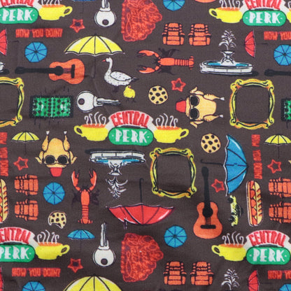 umbrella guitars turkey chicken lobster printed fabric