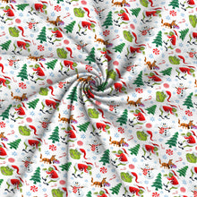 Load image into Gallery viewer, dog christmas tree snowflake snow lollipop printed fabric
