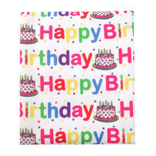 Load image into Gallery viewer, letters alphabet happy birthday printed fabric
