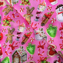 Load image into Gallery viewer, star snowman christmas drinks juice gingerbread man printed fabric
