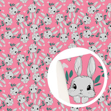 Load image into Gallery viewer, rabbit easter bunny printed fabric
