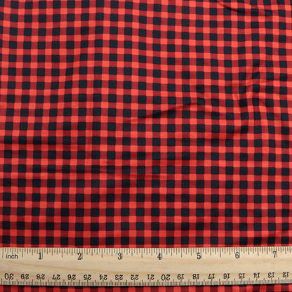 plaid grid christmas day printed fabric