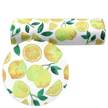 fruit lemon printed fabric