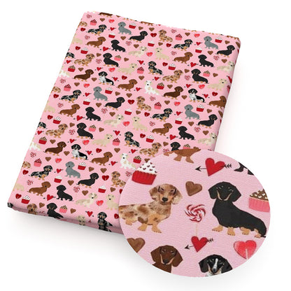 dog puppy heart love valentines day cake cupcake ice cream popsicle printed fabric