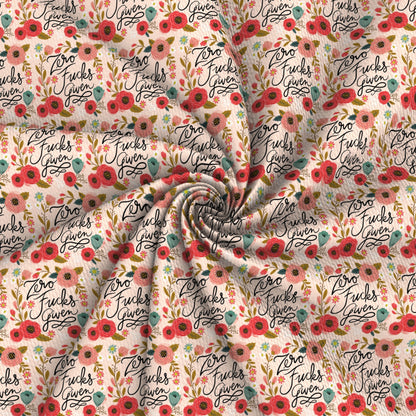 flower floral swear alphabet plant printed fabric