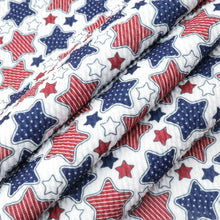 Load image into Gallery viewer, star 4th of july fourth of july independence day printed fabric
