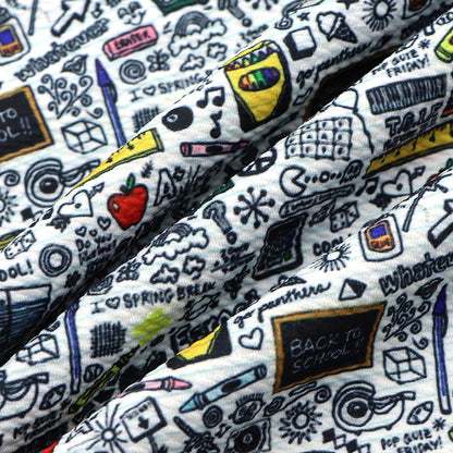 back to school printed fabric