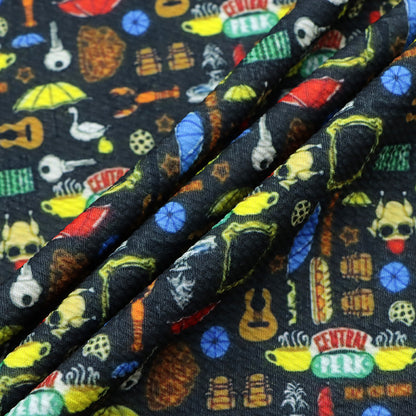 umbrella guitars turkey chicken lobster printed fabric