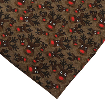 christmas day deer reindeer giraffe printed fabric