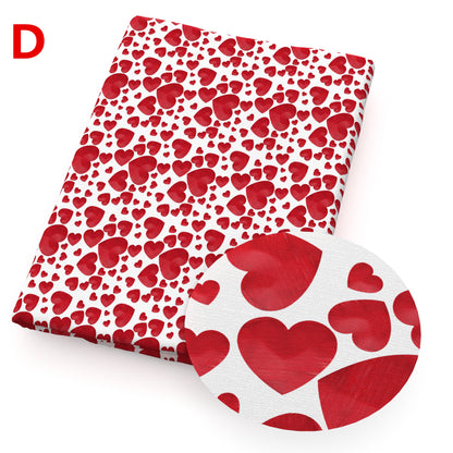 valentine's day printed fabric