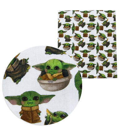 green series printed fabric