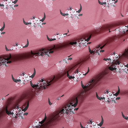 flower floral red series cow pattern printed fabric
