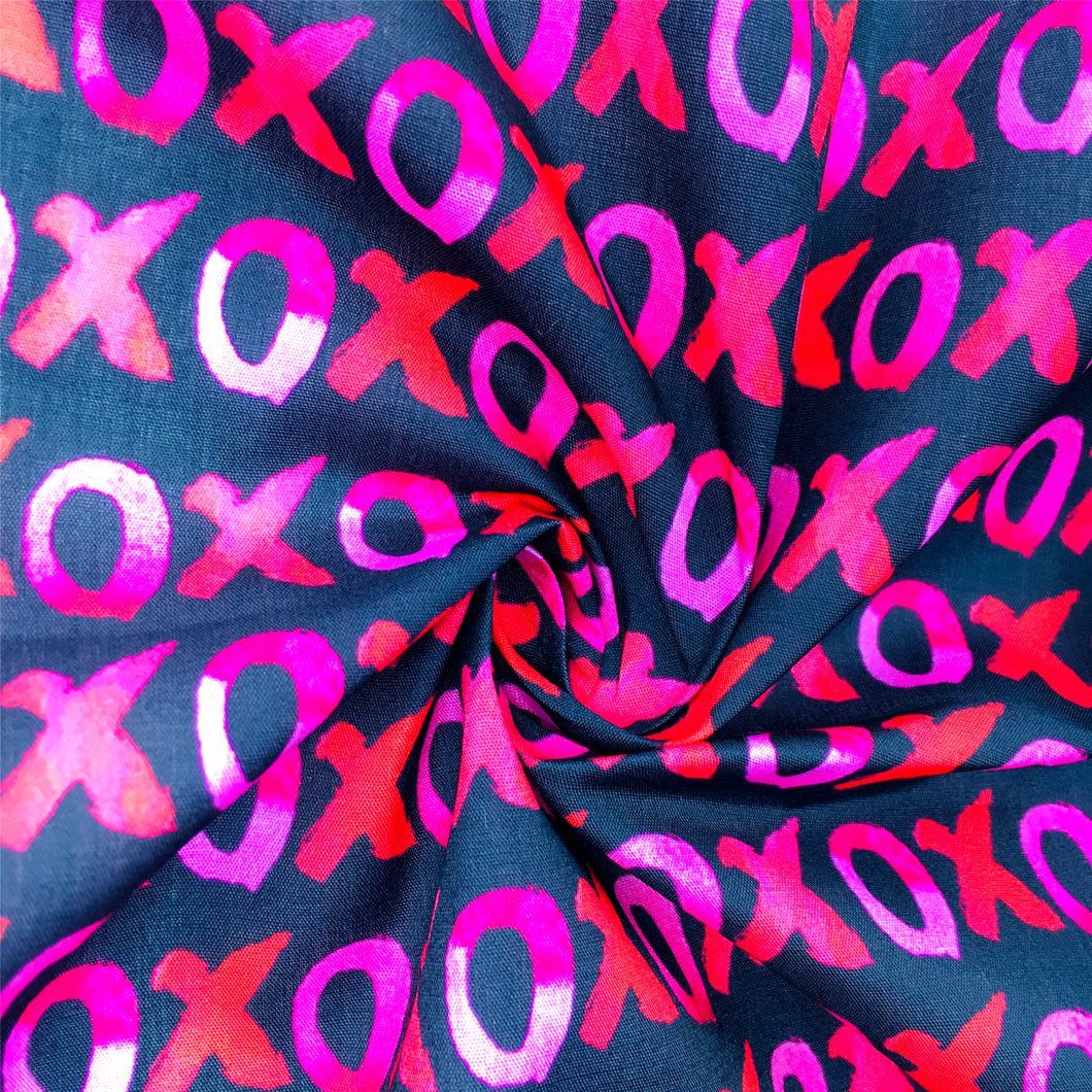 xoxo valentines day printed fabric