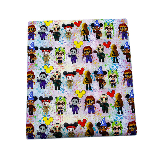 paint splatter printed fabric