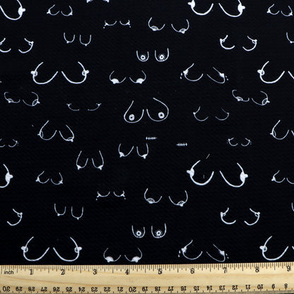 breast cancer paint splatter printed fabric