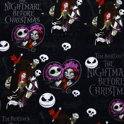 heart love printed fabric