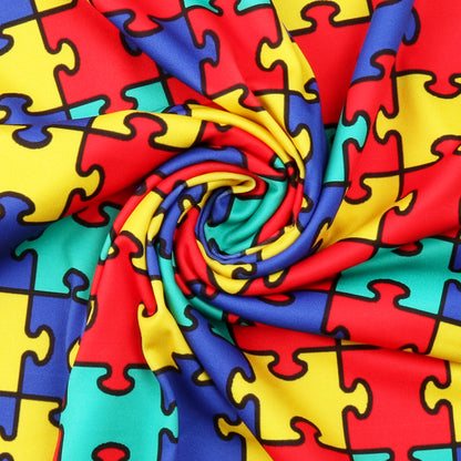 autism awareness printed fabric