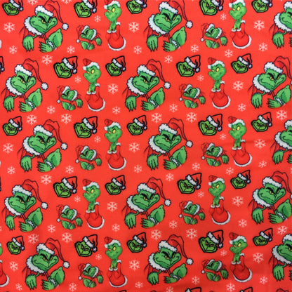 christmas day snowflake snow printed fabric