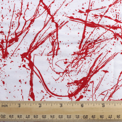 paint splatter blood printed fabric
